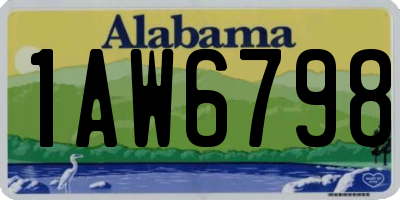 AL license plate 1AW6798