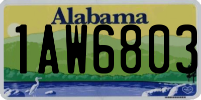 AL license plate 1AW6803