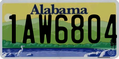 AL license plate 1AW6804