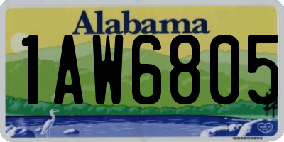 AL license plate 1AW6805