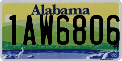AL license plate 1AW6806