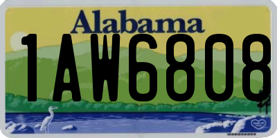 AL license plate 1AW6808