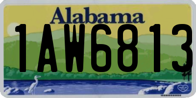 AL license plate 1AW6813