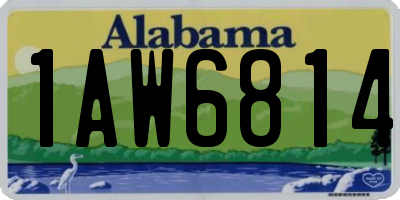 AL license plate 1AW6814