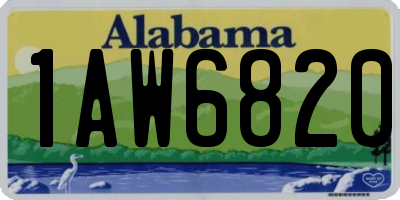 AL license plate 1AW6820