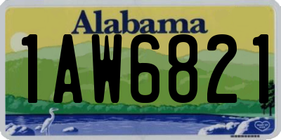 AL license plate 1AW6821