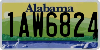 AL license plate 1AW6824