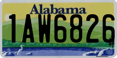 AL license plate 1AW6826