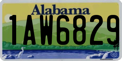 AL license plate 1AW6829