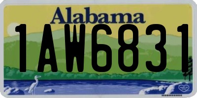 AL license plate 1AW6831