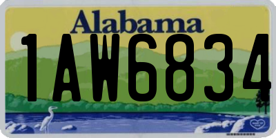 AL license plate 1AW6834