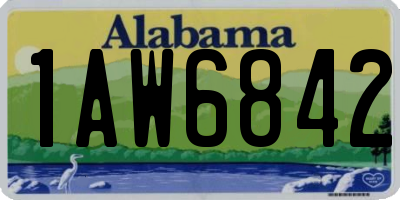 AL license plate 1AW6842