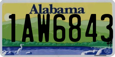 AL license plate 1AW6843