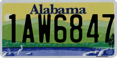 AL license plate 1AW6847