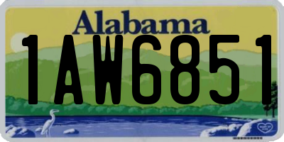 AL license plate 1AW6851