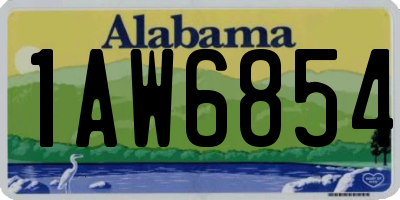 AL license plate 1AW6854