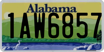 AL license plate 1AW6857