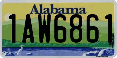 AL license plate 1AW6861