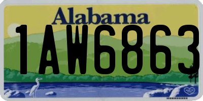 AL license plate 1AW6863