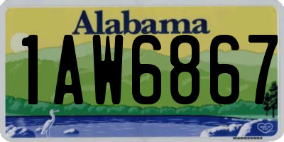 AL license plate 1AW6867