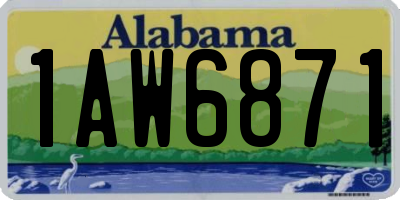 AL license plate 1AW6871