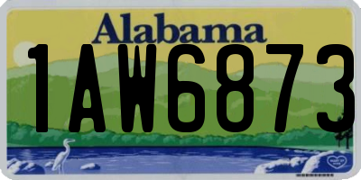 AL license plate 1AW6873