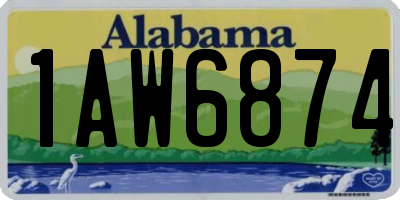 AL license plate 1AW6874