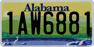 AL license plate 1AW6881