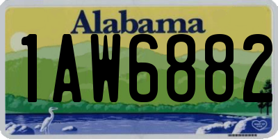 AL license plate 1AW6882
