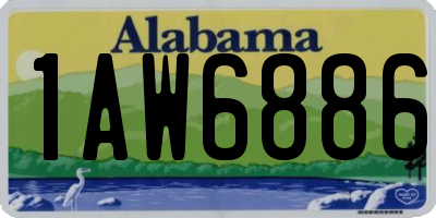 AL license plate 1AW6886