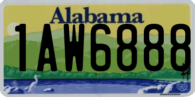 AL license plate 1AW6888
