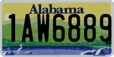 AL license plate 1AW6889