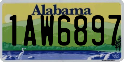 AL license plate 1AW6897