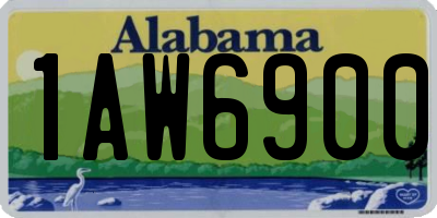 AL license plate 1AW6900