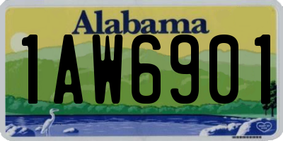 AL license plate 1AW6901