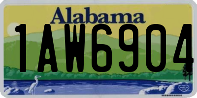 AL license plate 1AW6904