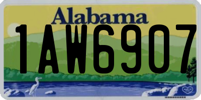 AL license plate 1AW6907