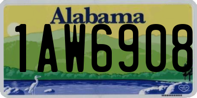 AL license plate 1AW6908