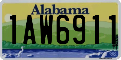 AL license plate 1AW6911