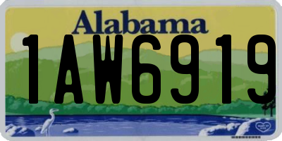 AL license plate 1AW6919