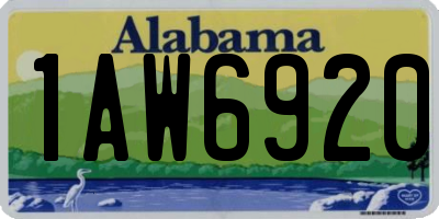 AL license plate 1AW6920