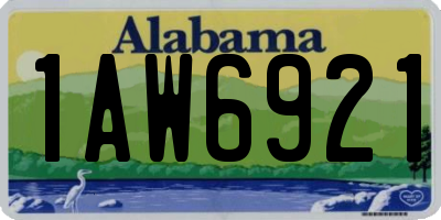 AL license plate 1AW6921