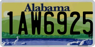 AL license plate 1AW6925