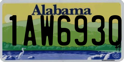 AL license plate 1AW6930