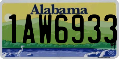 AL license plate 1AW6933