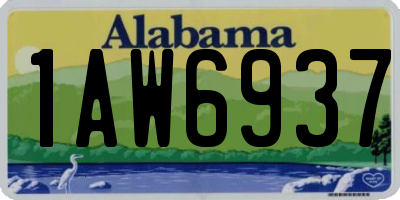 AL license plate 1AW6937