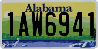 AL license plate 1AW6941
