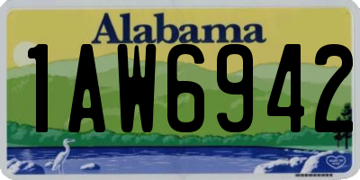 AL license plate 1AW6942