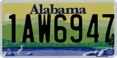 AL license plate 1AW6947