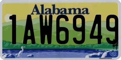 AL license plate 1AW6949